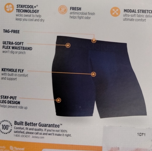 JOCKEY Modal stretch holiday tropical gingerbread man soft boxer brief. - Picture 2 of 4